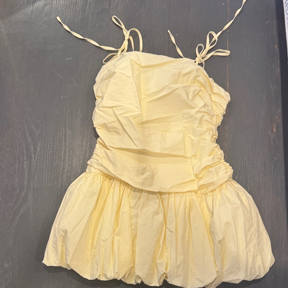 Yellow Ruched Mini Dress Bloomingdale’s